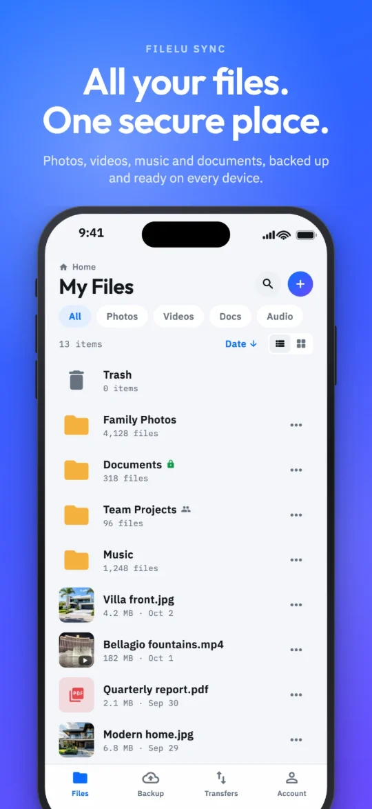 All your files, one secure place